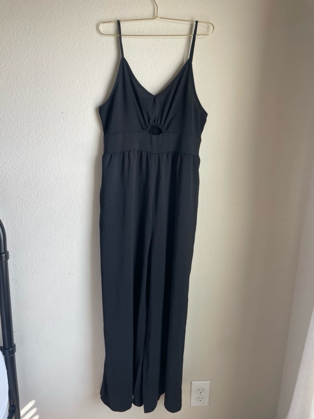 Black Cutout Spaghetti Strap Jumpsuit
